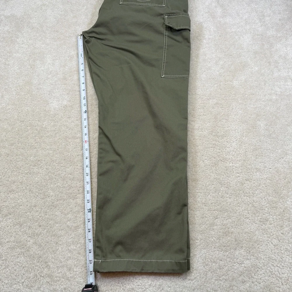 True Religion Cargo Pants Men's 38 Green Relaxed Straight Twill Cotton